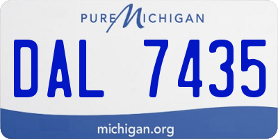 MI license plate DAL7435