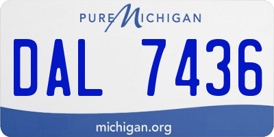 MI license plate DAL7436