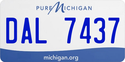 MI license plate DAL7437