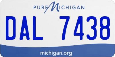 MI license plate DAL7438