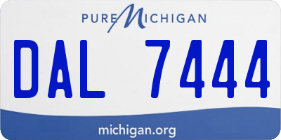 MI license plate DAL7444