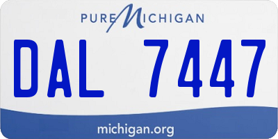 MI license plate DAL7447