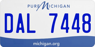 MI license plate DAL7448
