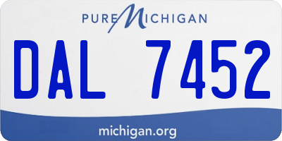 MI license plate DAL7452