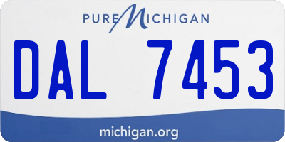 MI license plate DAL7453
