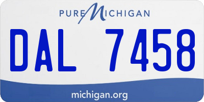 MI license plate DAL7458