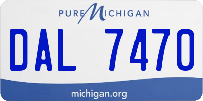 MI license plate DAL7470