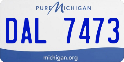 MI license plate DAL7473