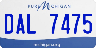 MI license plate DAL7475