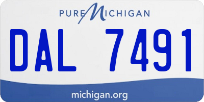 MI license plate DAL7491