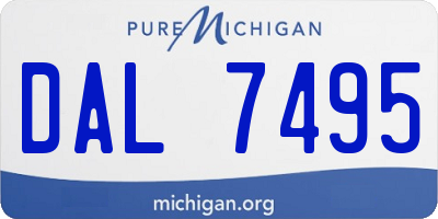 MI license plate DAL7495