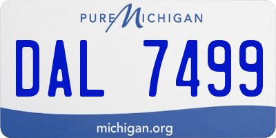 MI license plate DAL7499