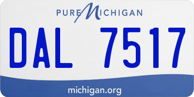 MI license plate DAL7517