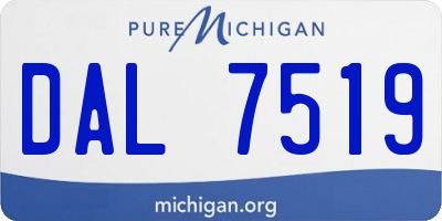 MI license plate DAL7519