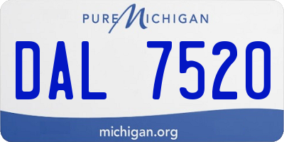 MI license plate DAL7520