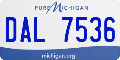 MI license plate DAL7536