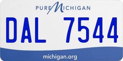 MI license plate DAL7544