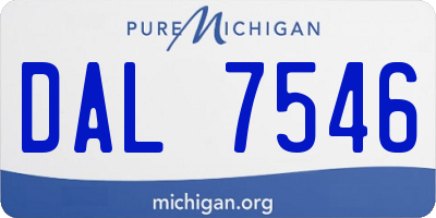 MI license plate DAL7546