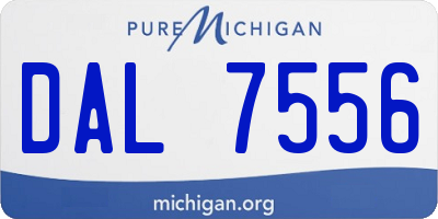 MI license plate DAL7556