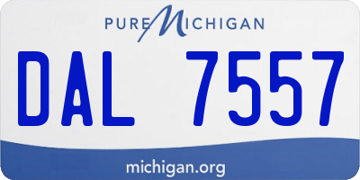 MI license plate DAL7557