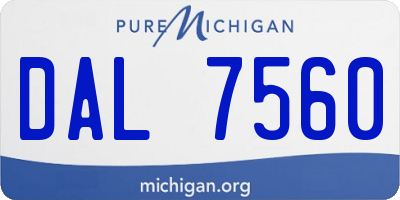 MI license plate DAL7560