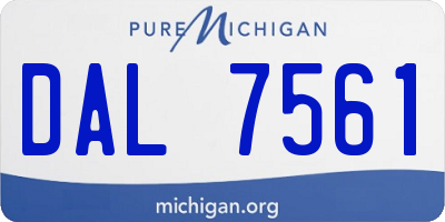 MI license plate DAL7561