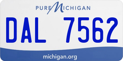 MI license plate DAL7562