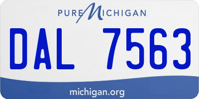 MI license plate DAL7563