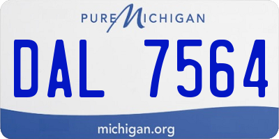 MI license plate DAL7564