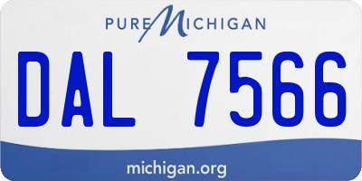 MI license plate DAL7566