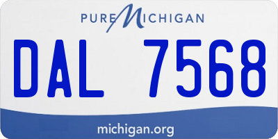 MI license plate DAL7568