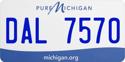 MI license plate DAL7570