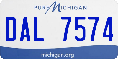 MI license plate DAL7574