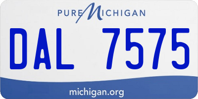 MI license plate DAL7575