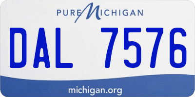 MI license plate DAL7576