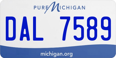 MI license plate DAL7589