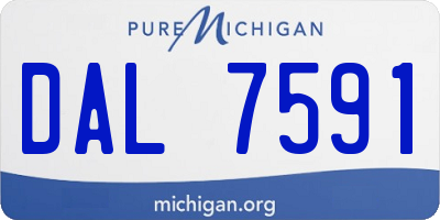 MI license plate DAL7591