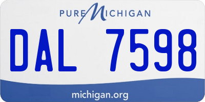 MI license plate DAL7598