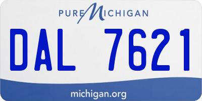 MI license plate DAL7621