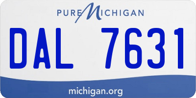 MI license plate DAL7631