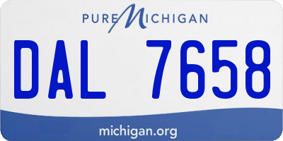 MI license plate DAL7658