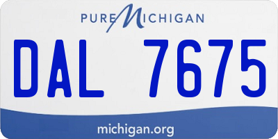 MI license plate DAL7675