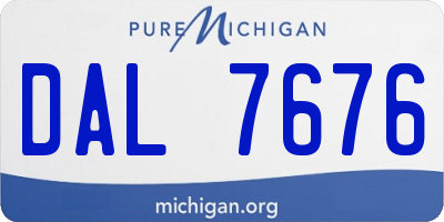 MI license plate DAL7676
