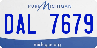 MI license plate DAL7679