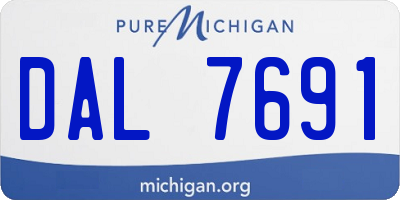 MI license plate DAL7691