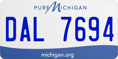 MI license plate DAL7694