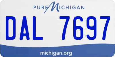MI license plate DAL7697