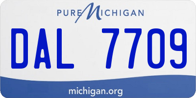 MI license plate DAL7709