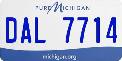 MI license plate DAL7714