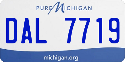 MI license plate DAL7719